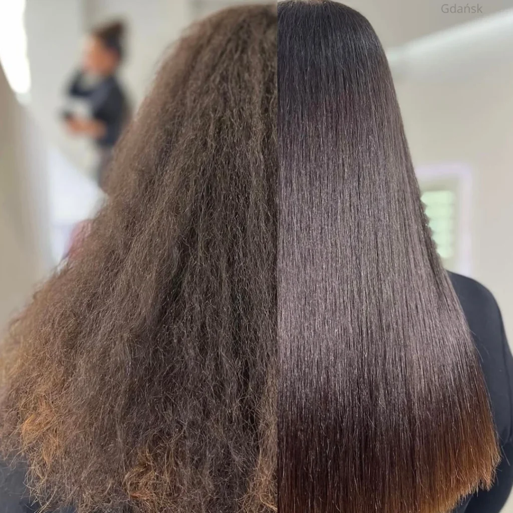 Prostowanie keratynowe – gładkie, proste i lśniące włosy po zabiegu w PRIVE Beauty & Hair Gdańsk