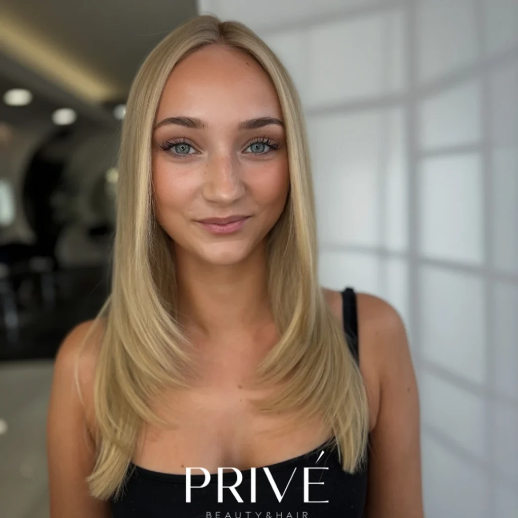 Strzyżenie i modelowanie włosów – blond fryzura w PRIVE Beauty & Hair Gdańsk